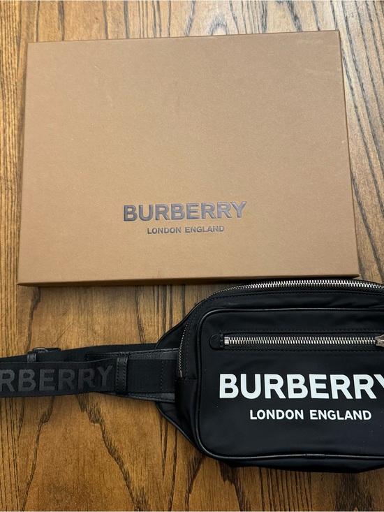 Burberry Other - Burberry Black Belt Bag with White Logo